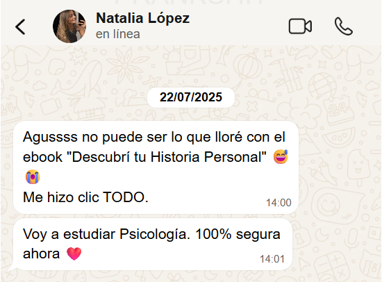 Chat de Natalia López - Decidió estudiar Psicología