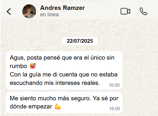 Chat de Andres Ramzer - Encontró seguridad y dirección